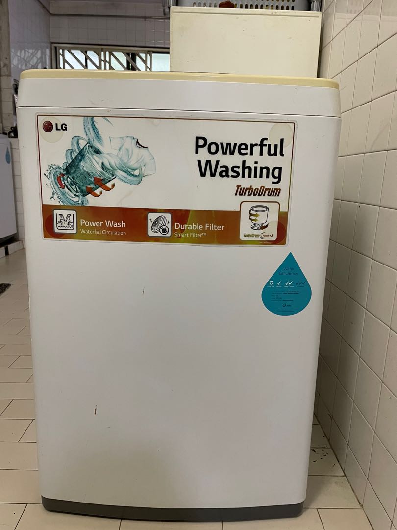 LG washing machine turbo drum 7kg, TV & Home Appliances, Washing