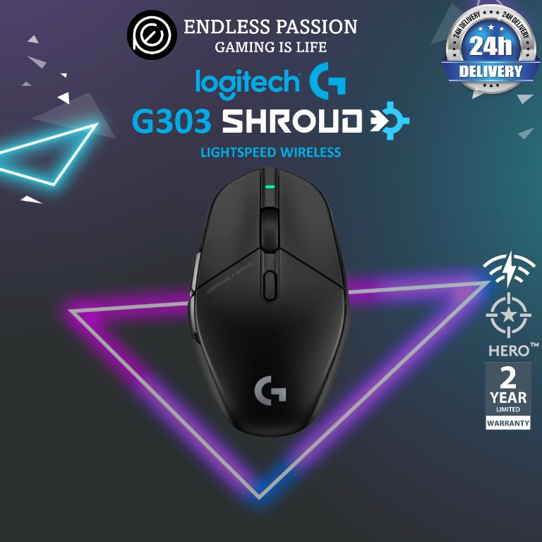 Logitech G303 Shroud Edition Lightspeed Wireless Gaming Mouse ...