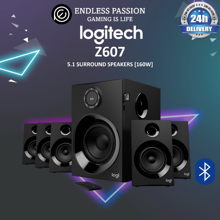 Logitech Z607 5.1 Surround Speakers [160W], Audio, Soundbars, Speakers ...