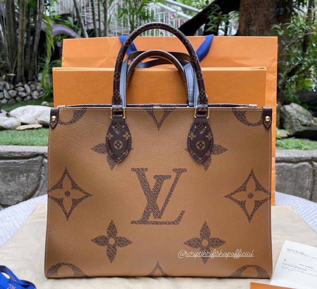 LOUIS VUITTON Tote Bag M45321 On the Go MM Monogram reverse