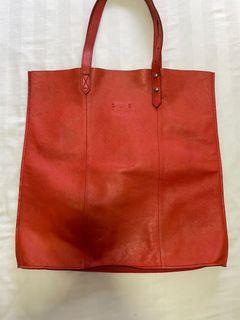 Madewell orange leather bag