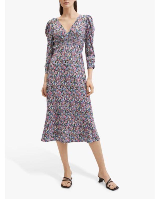 Mango printed top pleated dress