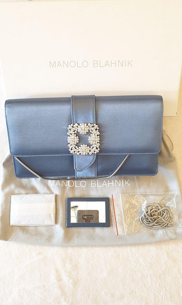 Used few times MANOLO BLAHNIK Clutch 2 way bag