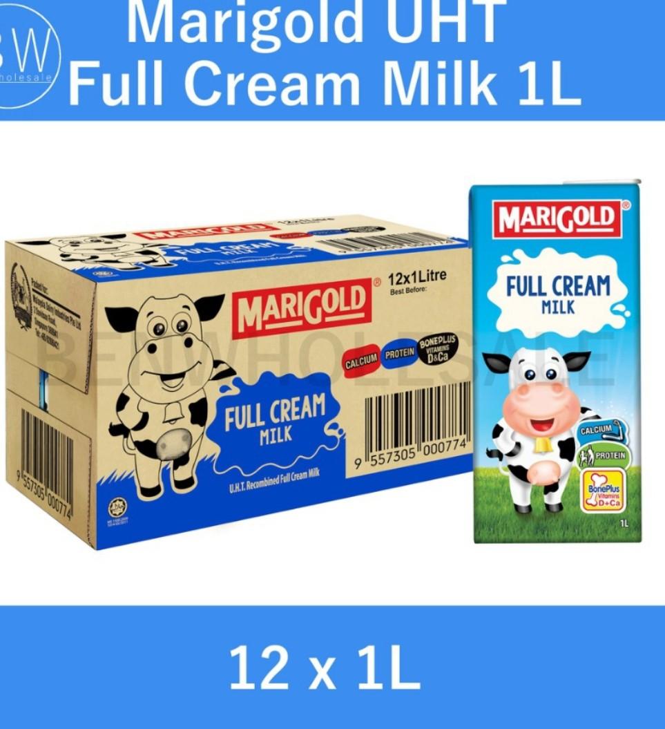 Marigold Full Cream Milk 1 L x12, Food & Drinks, Packaged & Instant