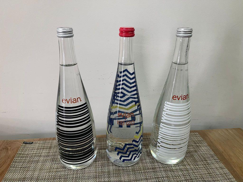 [MULTIPLE] EVIAN LIMITED EDITION COLLECTIBLE GLASS BOTTLE, Hobbies