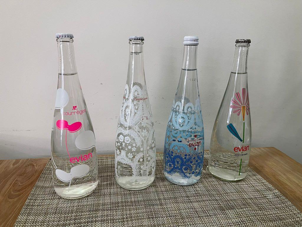 [MULTIPLE] EVIAN LIMITED EDITION COLLECTIBLE GLASS BOTTLE, Hobbies