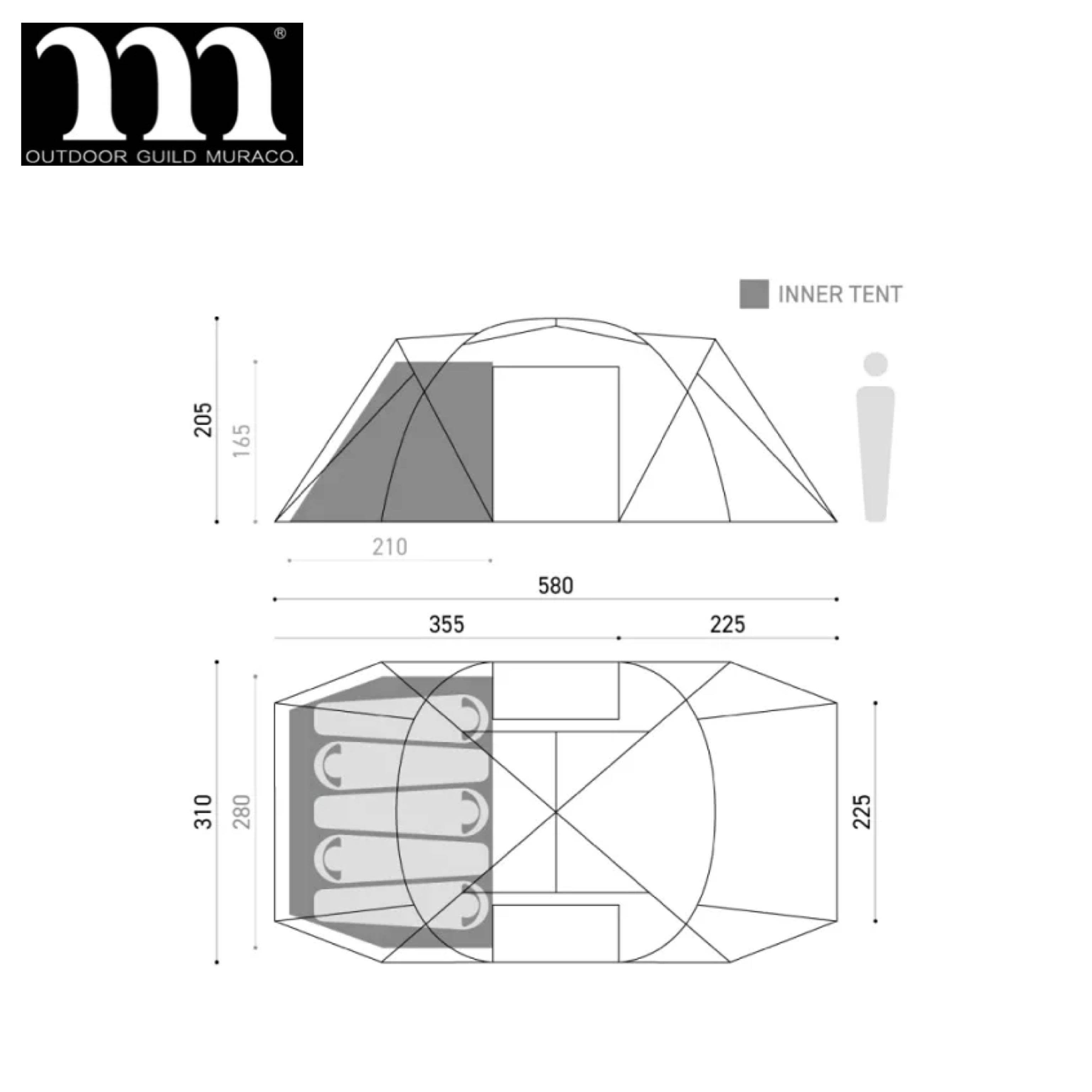 有名なブランド 良品 1度使用 muraco ZIZ TENT SHELTER BLACK