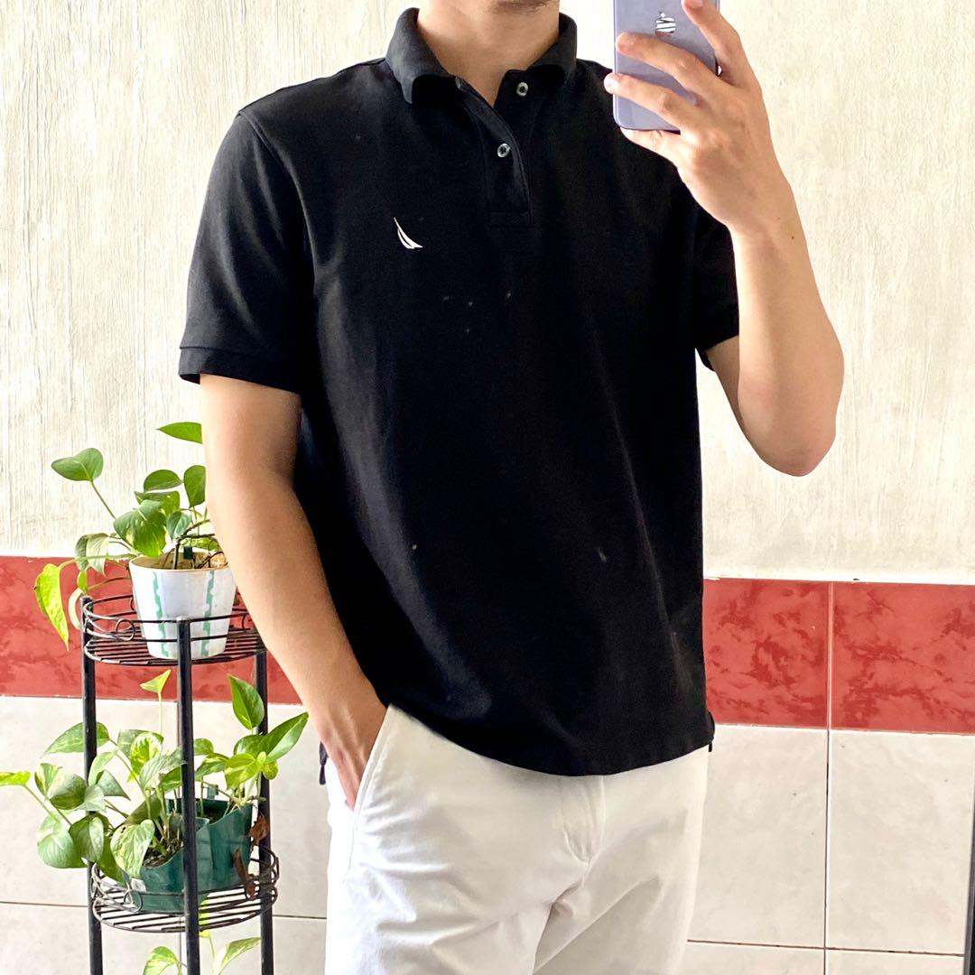 Nautica black polo shirt small Men s Fashion Tops Sets
