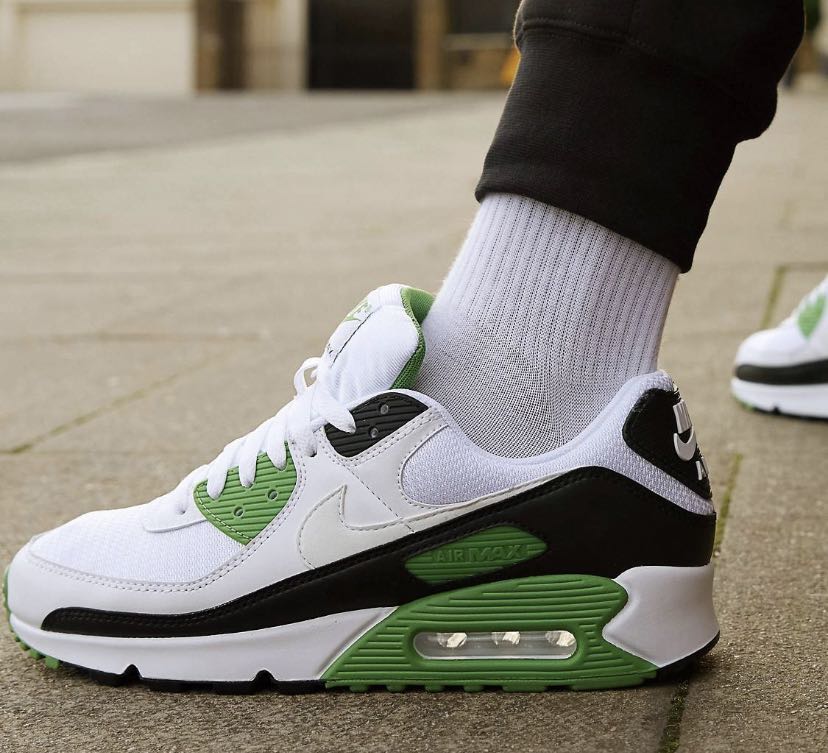 Nike Air Max 90 in white green Men s Fashion Footwear Sneakers