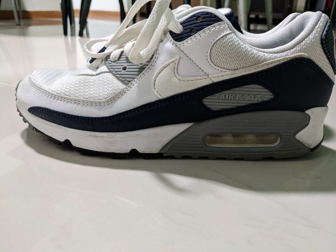 White and navy clearance blue air max 90