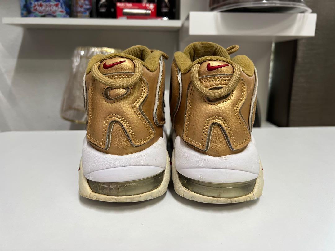 Nike uptempo supreme gold online
