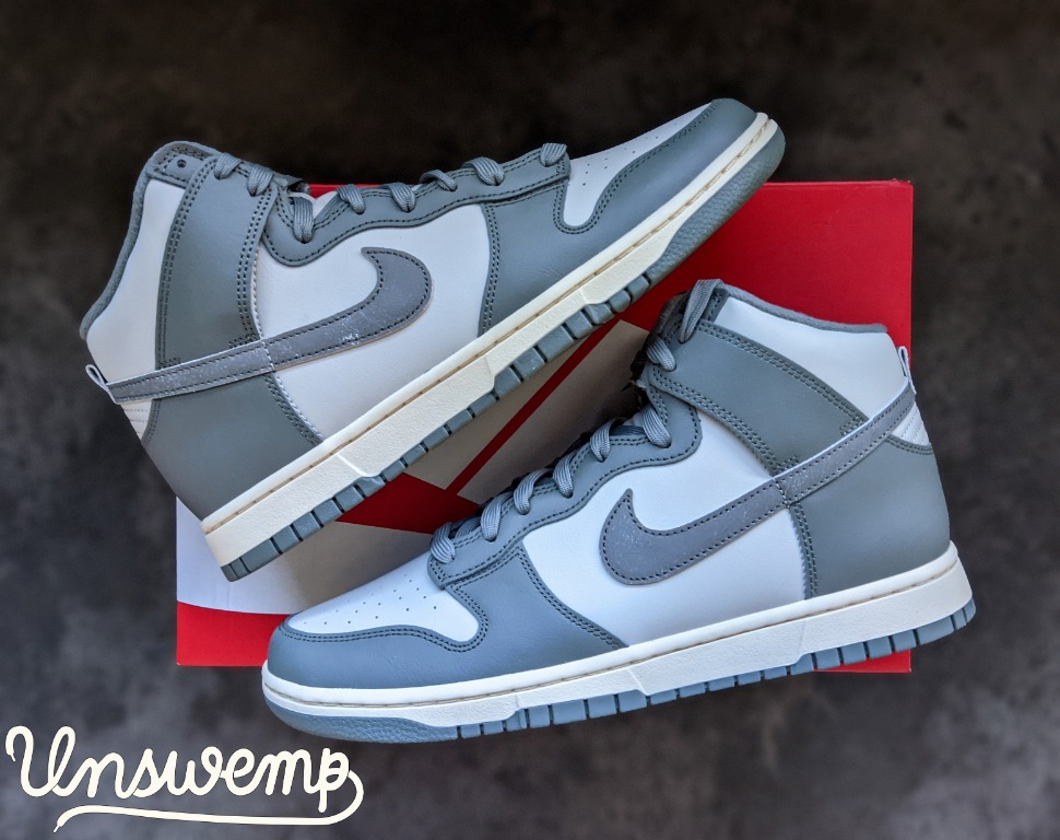 nike dunk high light grey