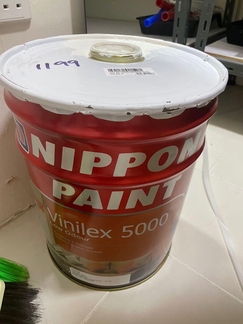 Nippon Paint Sail White 19 litre left/20L, Furniture & Home Living, Home Improvement
