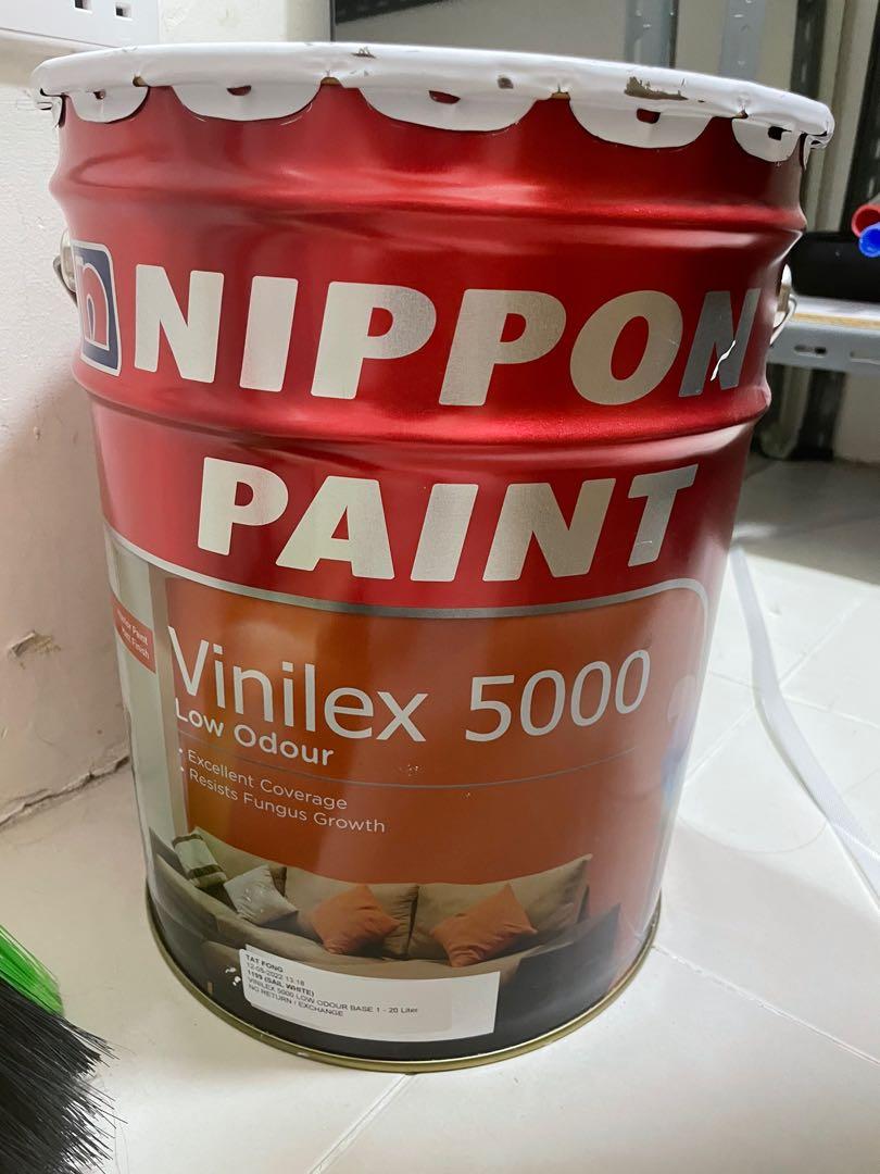 Nippon Paint Sail White 19 litre left/20L, Furniture & Home Living, Home Improvement