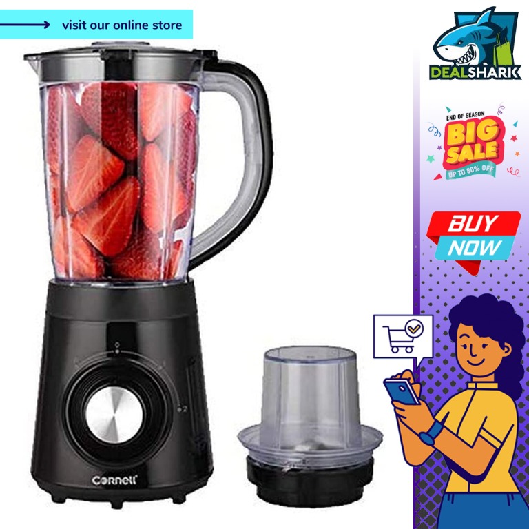 (readystock) Cornell Jug Blender, Black, 1.5L, CBLS252PMB , TV & Home