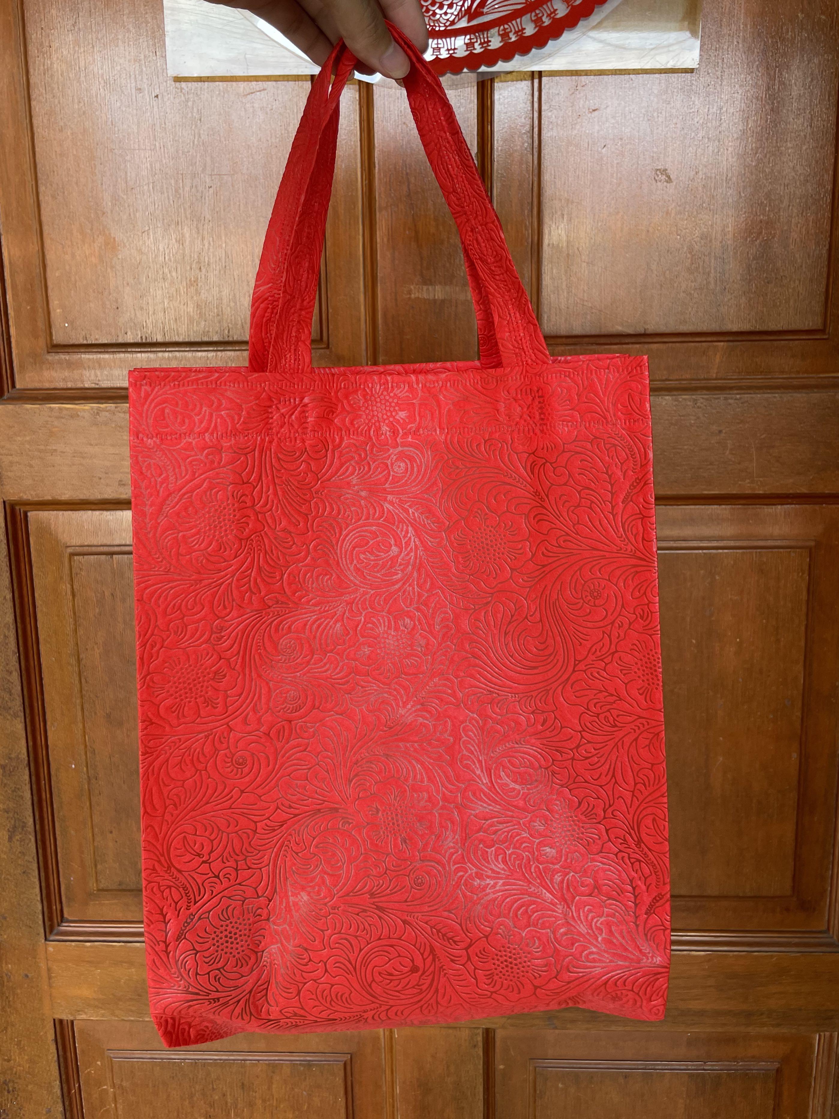 Red non clearance woven bag