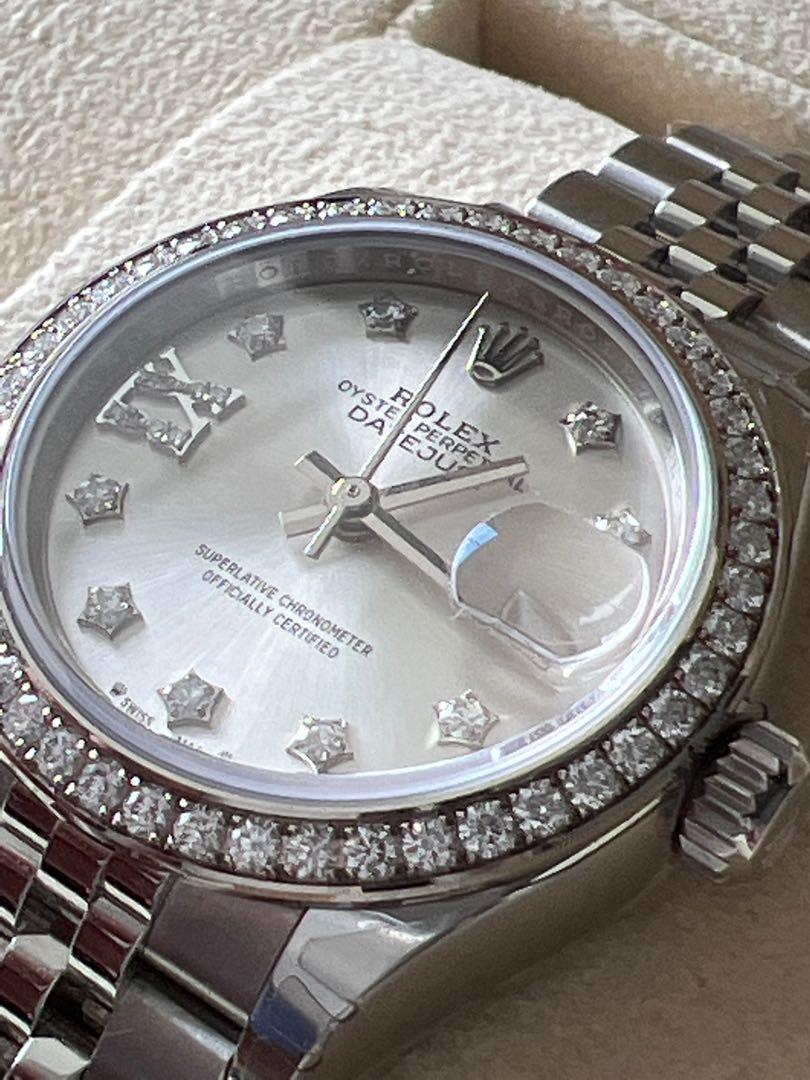Rolex 28mm outlet diamond bezel