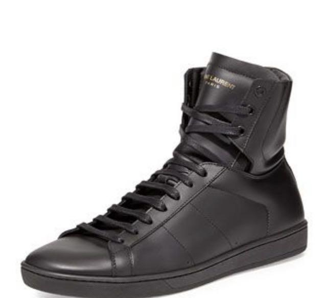 Saint Laurent leather high top sneakers, Luxury, Sneakers \u0026 Footwear on  Carousell