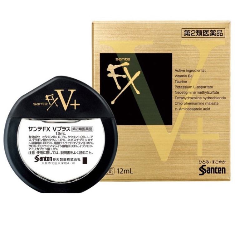 Santen FX V+ Gold Eye drops 12ml/Relieve eye fatigue, dry eyes, relieve