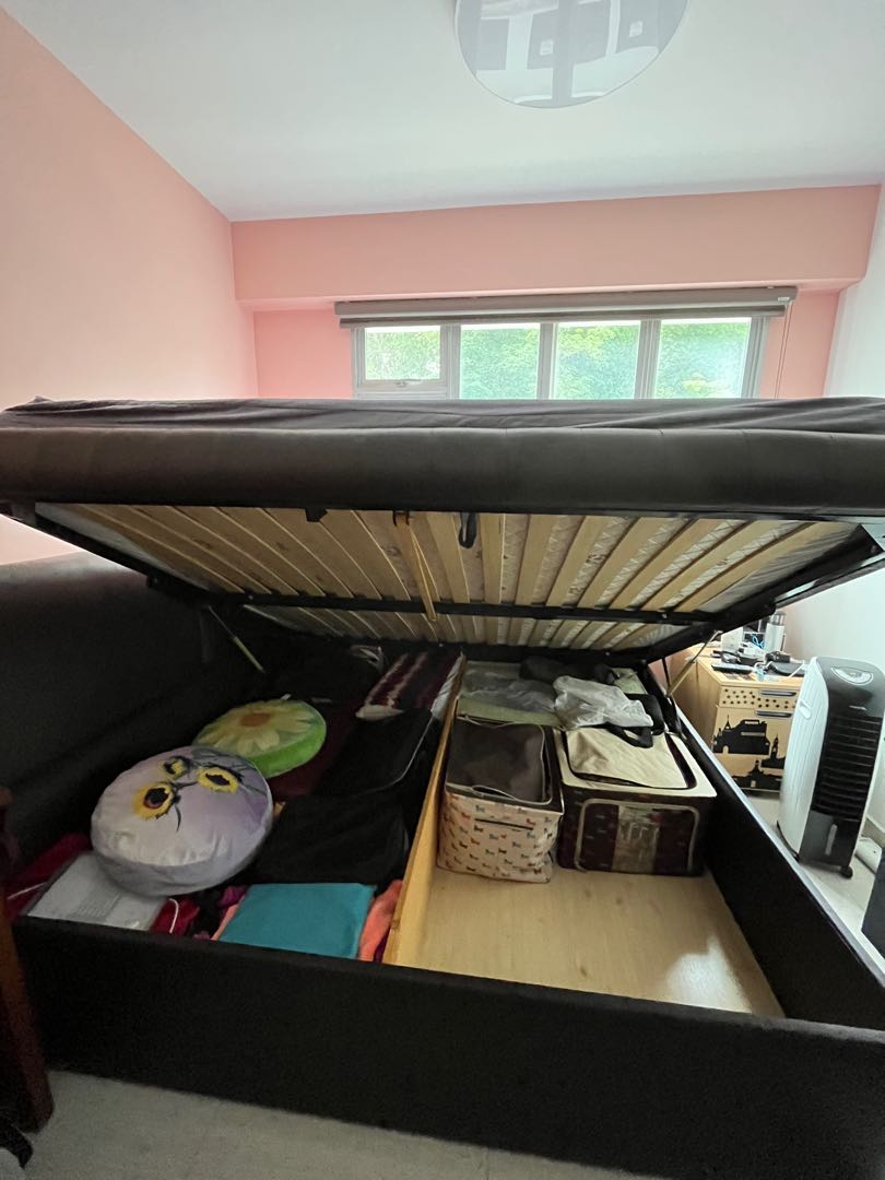 Seahorse King Size Storage Bed Frame And Mattress, Furniture & Home