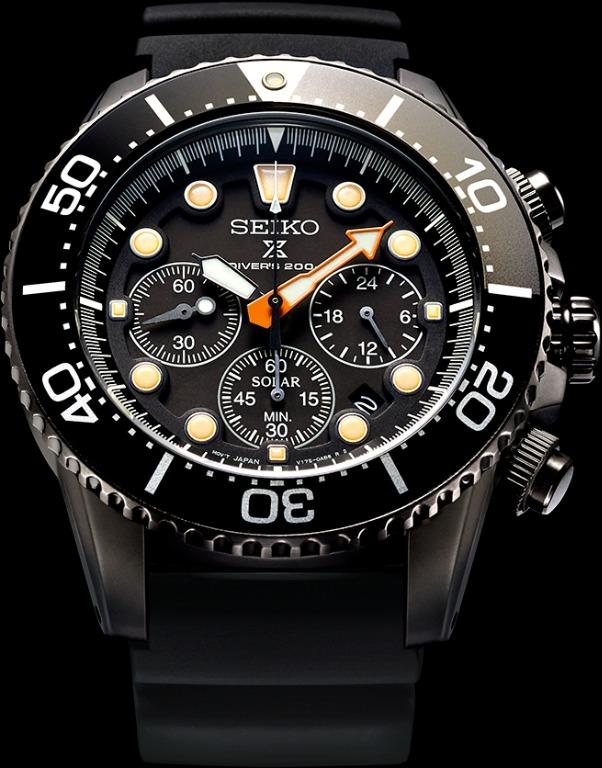 Seiko Prospex JDM Limited Edition Black Series Chronograph Solar Watch