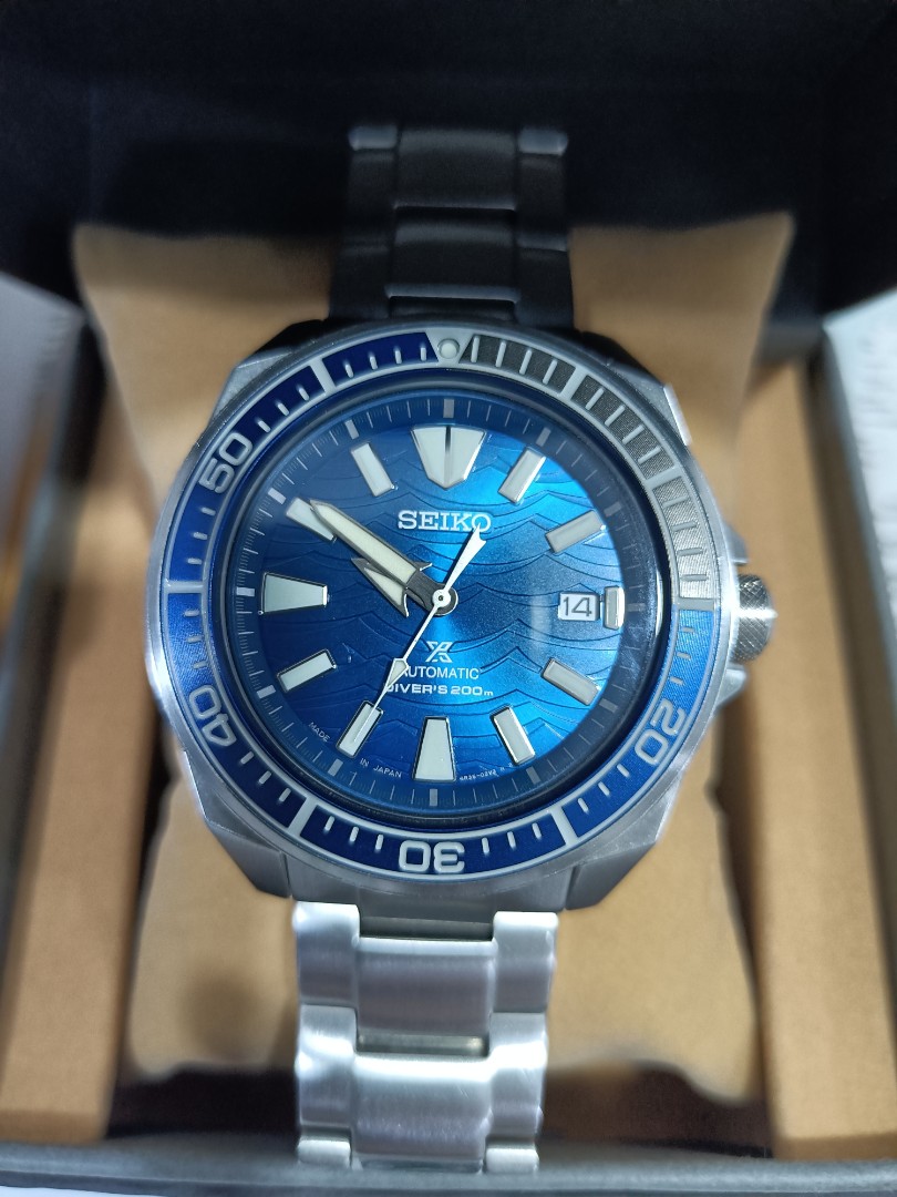 Seiko Prospex Samurai Save The Ocean Special Edition SBDY029, Men's  Fashion, Watches & Accessories, Watches on Carousell