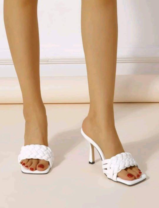 shein sandals white