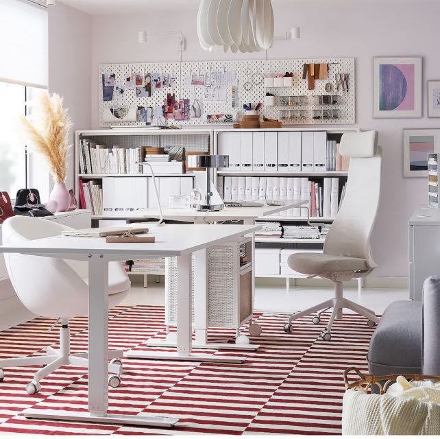 Study Table w/ monitor stand & light, Furniture & Home Living ...