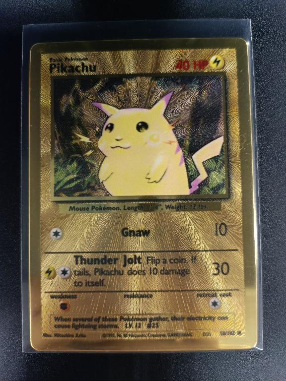 pokemon pikachu metal gold