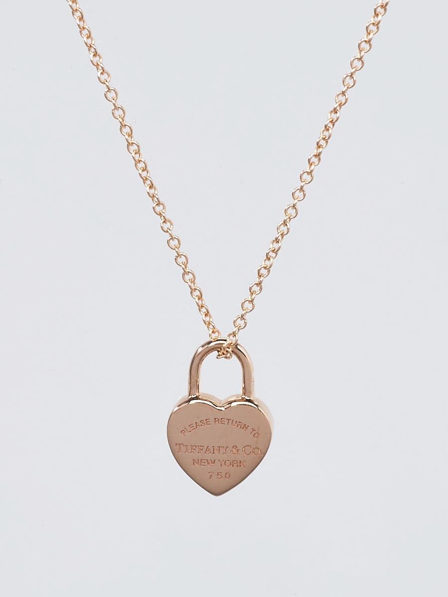 tiffany lock heart necklace
