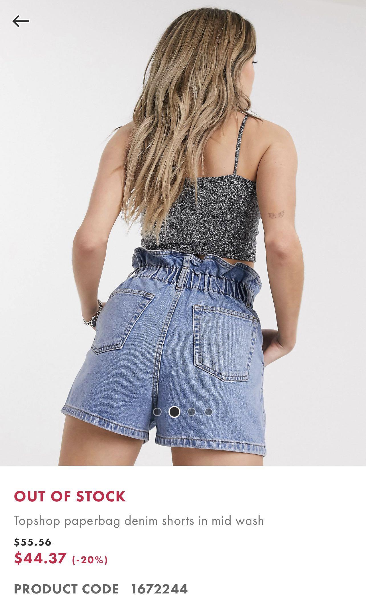 Topshop paperbag shorts hot sale