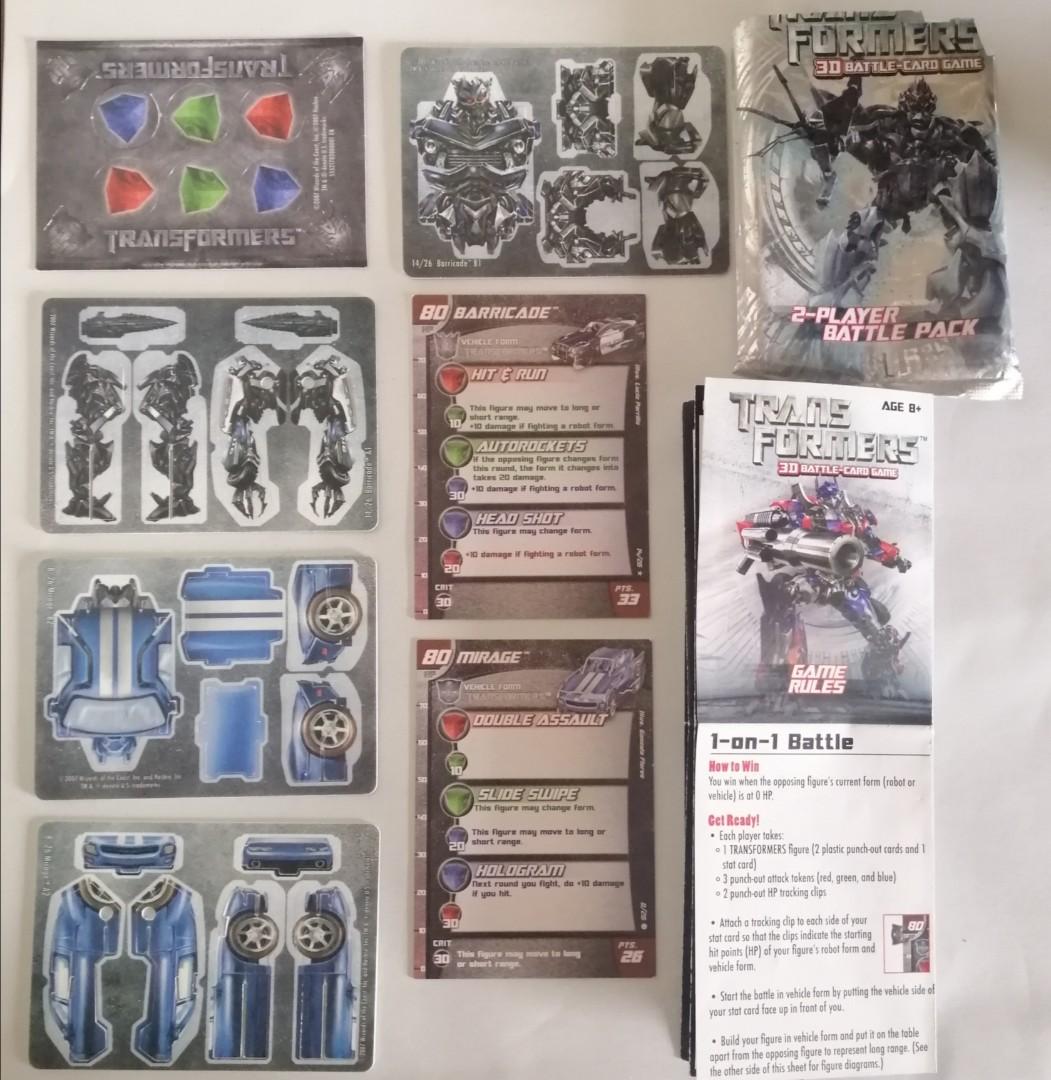 Transformers 3D Battle Card Game / 2Player Battle Pack, Hobbies & Toys