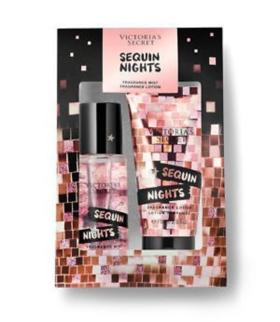 Victorias Secret Sequin Nights Body Spray Mist And Lotion Travel Set Beauty And Personal Care 