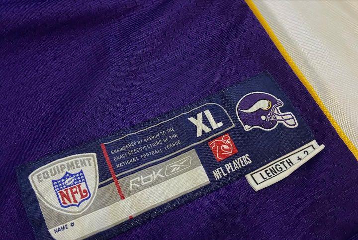 Reebok On Field Minnesota Vikings Embroidered Adrian Peterson NFL Jersey -  48