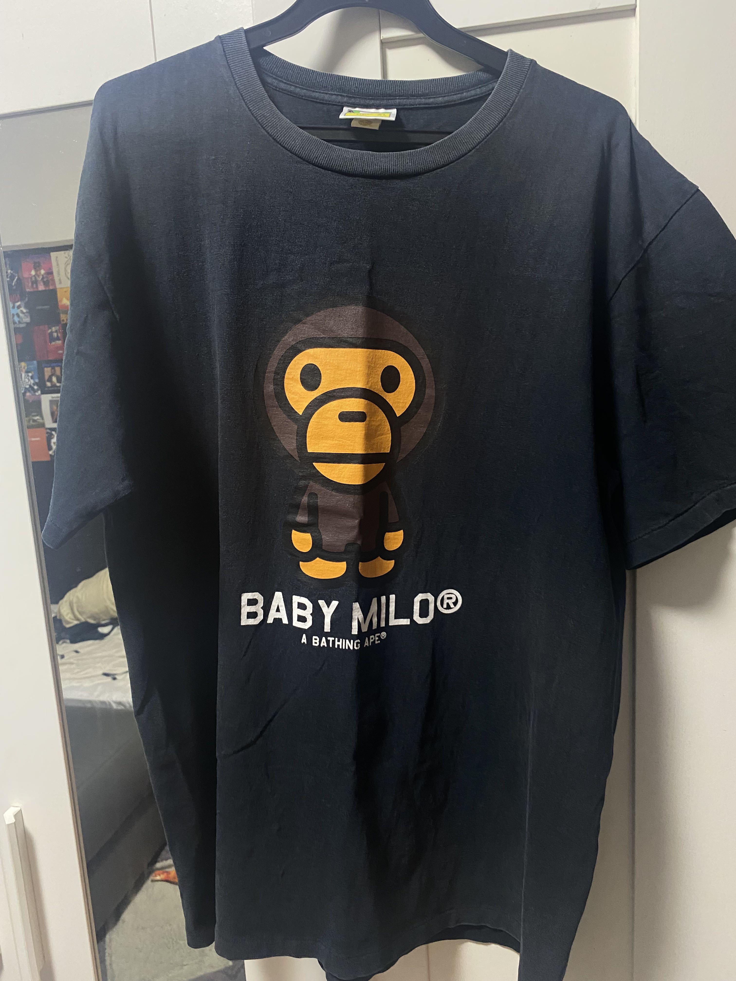Vintage Bape Big Baby Milo Tee Men s Fashion Tops Sets