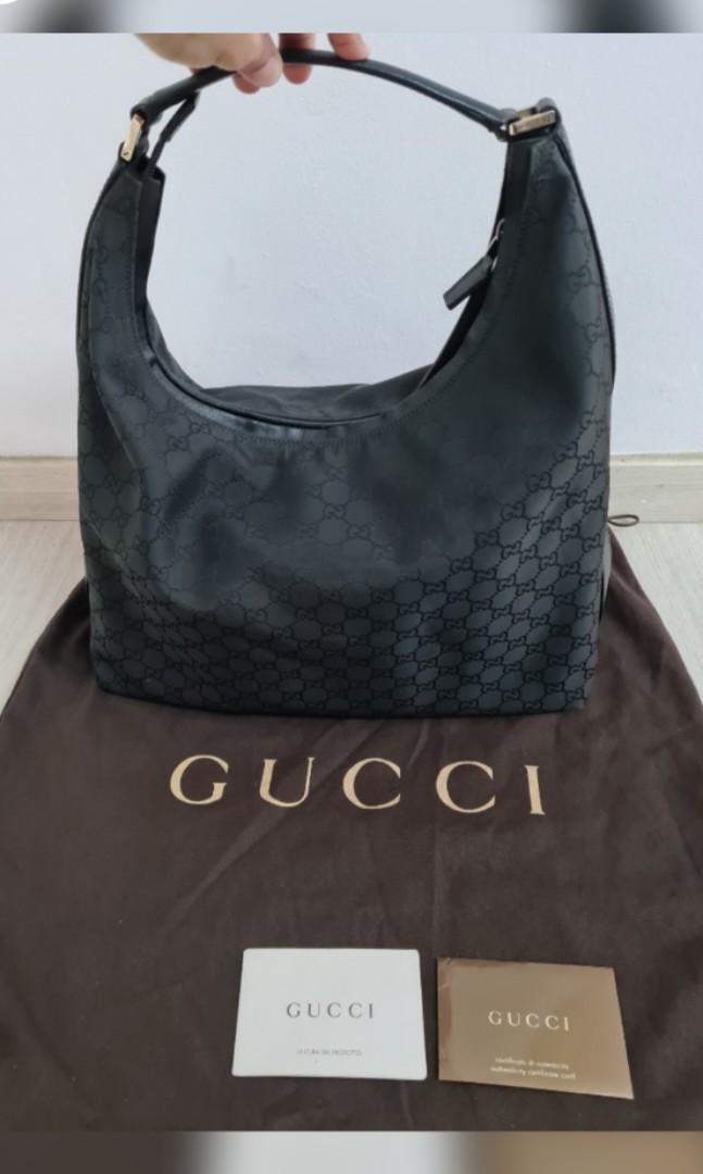 GUCCI New Ladies Web GG Canvas Large Hobo Bag Beige 233604US