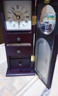 Vintage jewelry clock cabinet