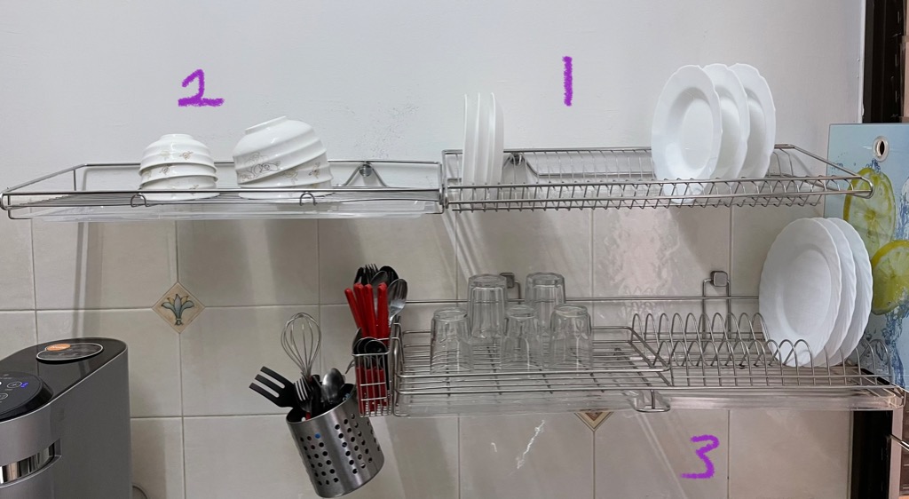 Wall dish rack, Furniture & Home Living, Furniture, Shelves ...