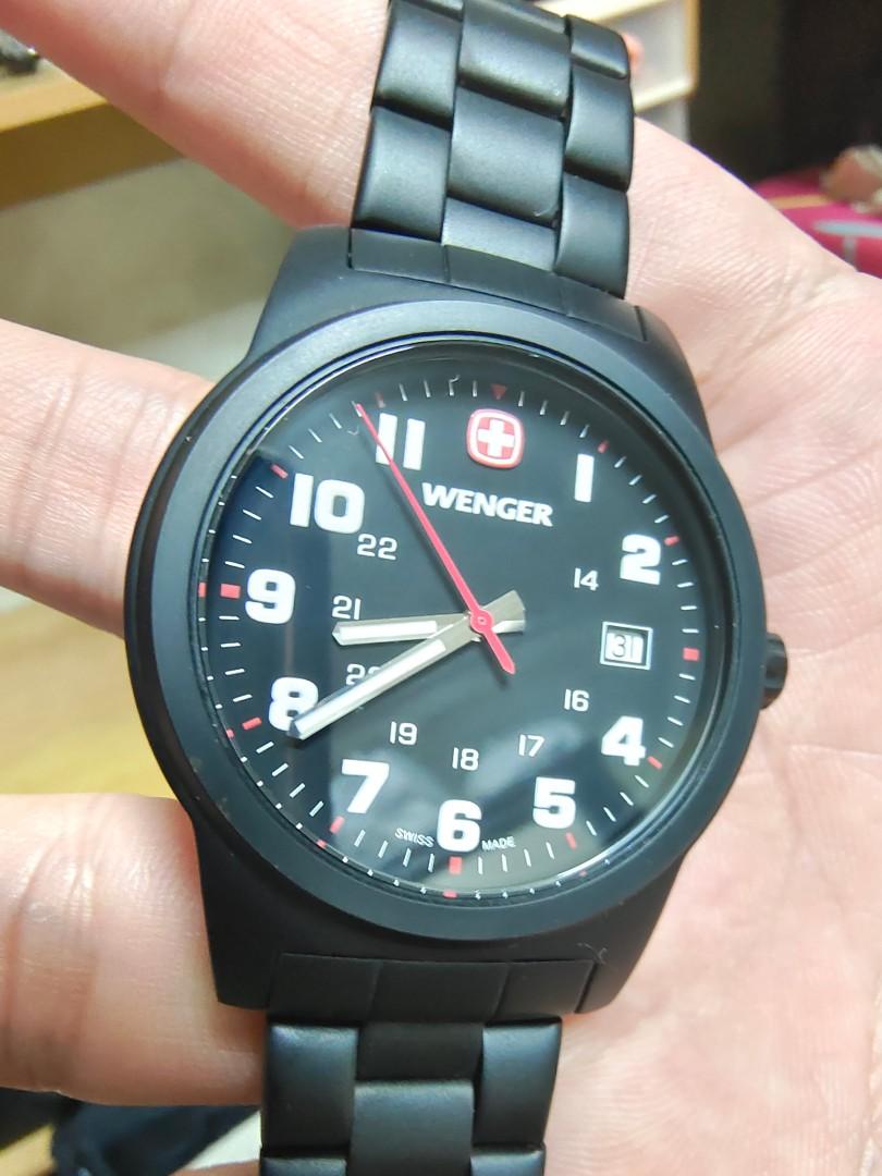 Wenger Field Classic Black Stainless Steel Men s Fashion Watches
