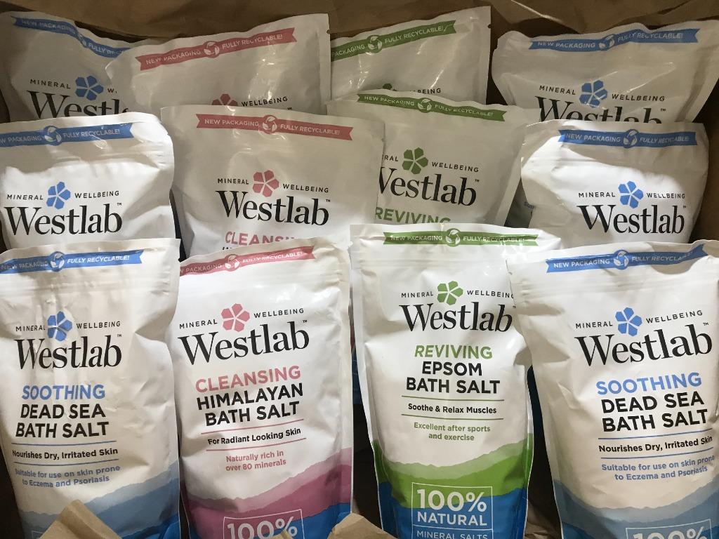 Westlab Bath Salt Series Dead Sea , Epsom, Himalayan, Magnesium 1kg