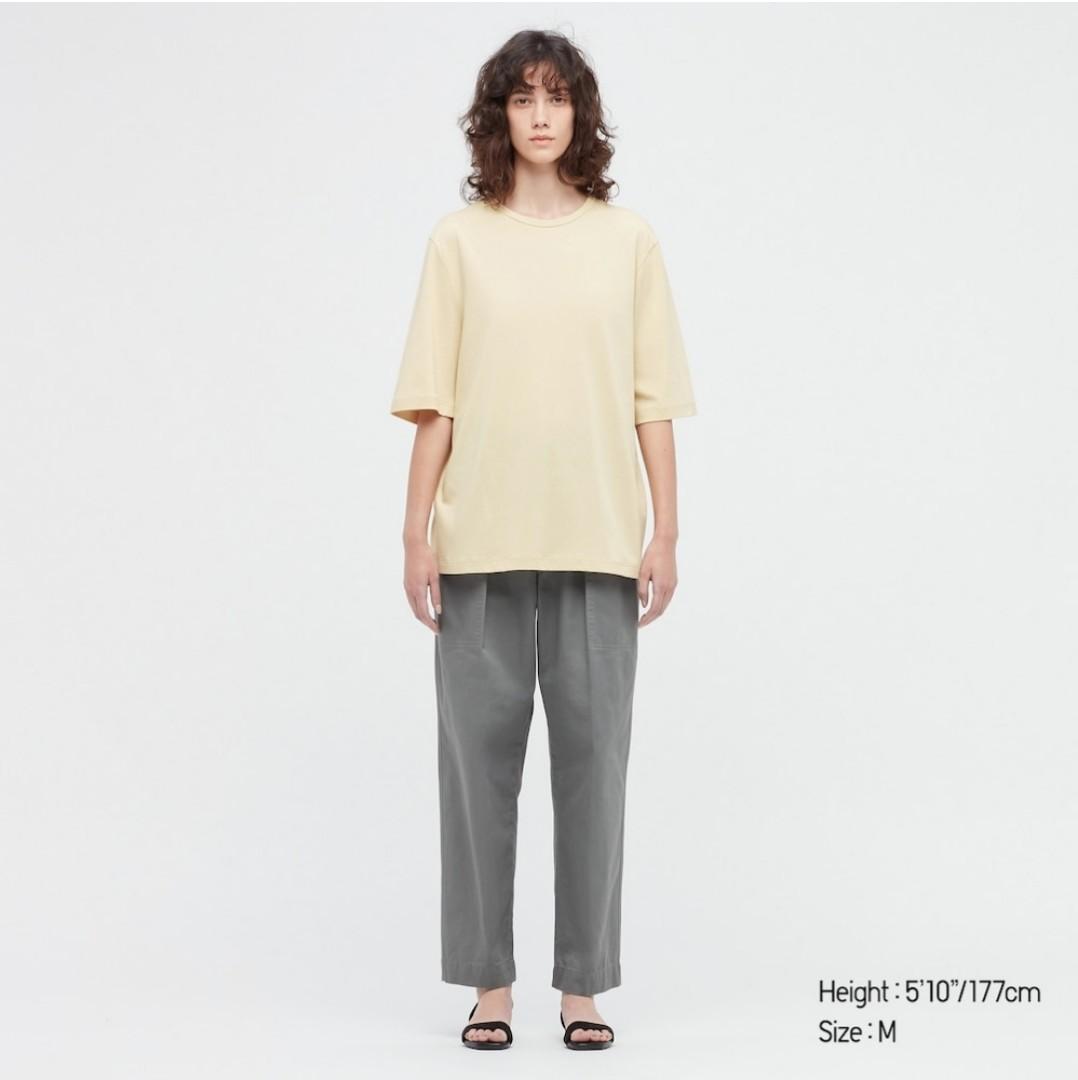 WOMEN Uniqlo U AIRism Crew Neck Relaxed Short Sleeve T-Shirt in