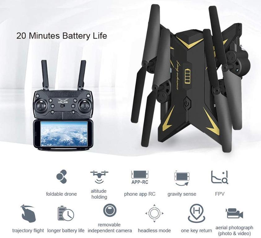 Ky601s hd 1080p 500w long battery life app control helicopter rc drone aircraft quadcopter toy sales