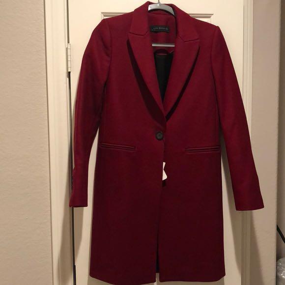 Dark red coats online
