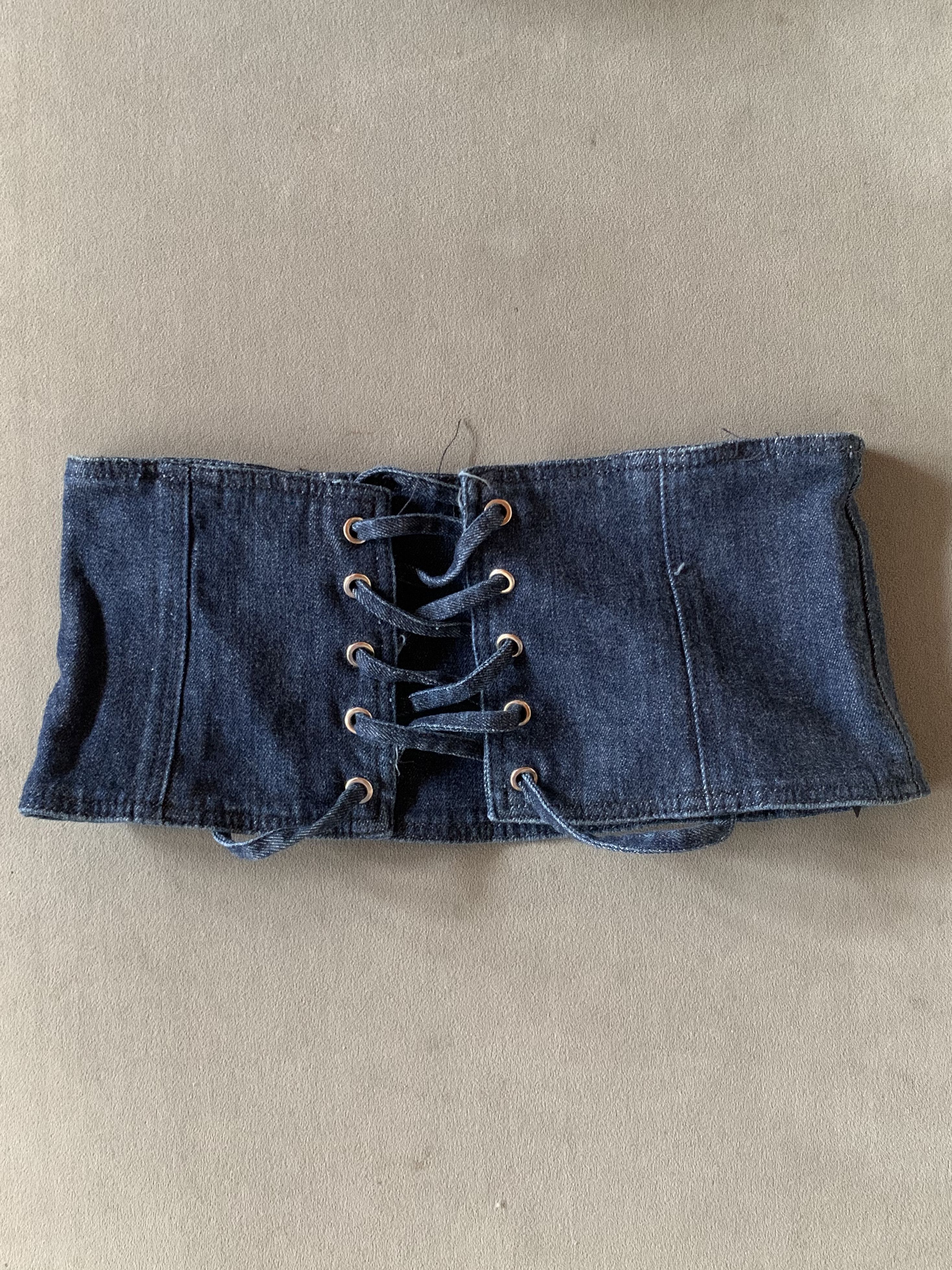 Zara denim belt, Fesyen Wanita, Pakaian 