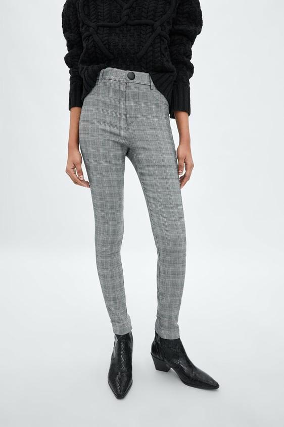 zara tartan leggings