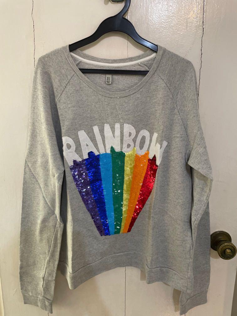Rainbow discount sequin sweater