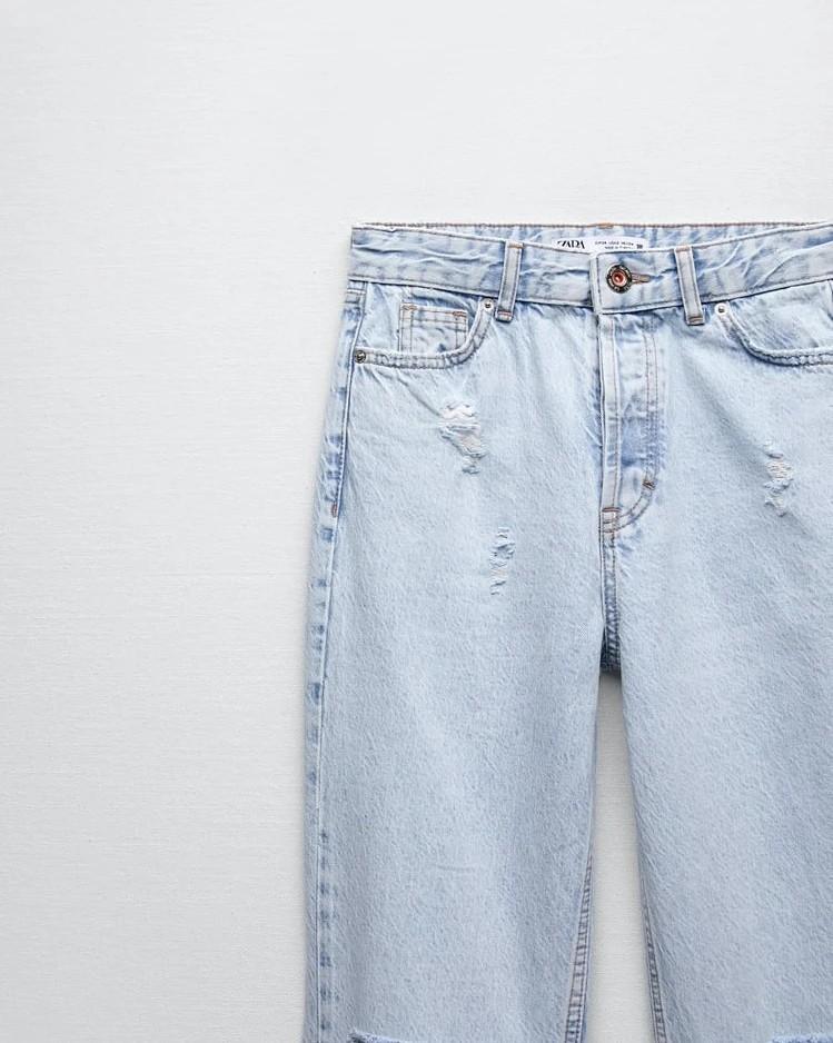 Zara Z1975 Sheredded Straight Ankle 