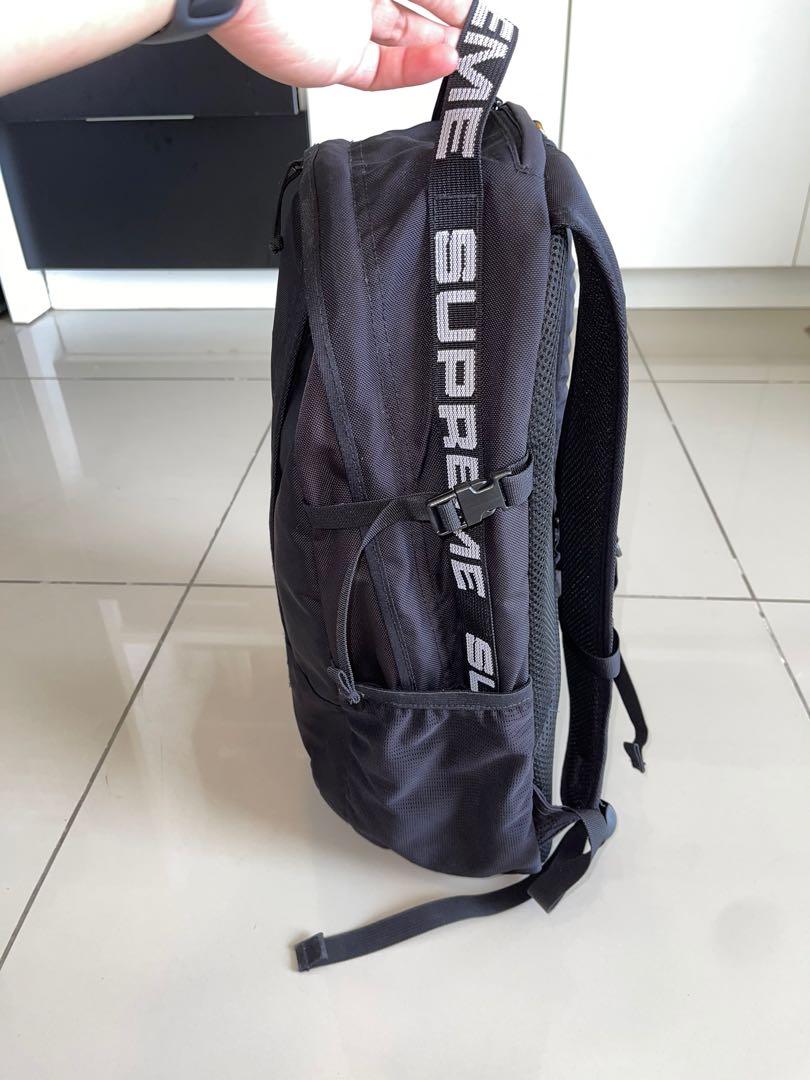 Supreme backpack black ss18 discount