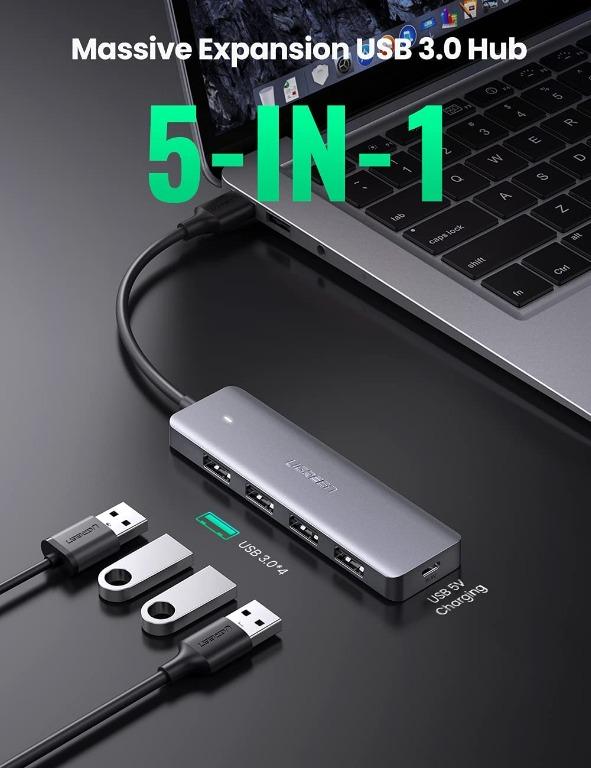 A160 UGREEN USB Hub 3.0 4 Port Ultra Slim USB Splitter for Laptop