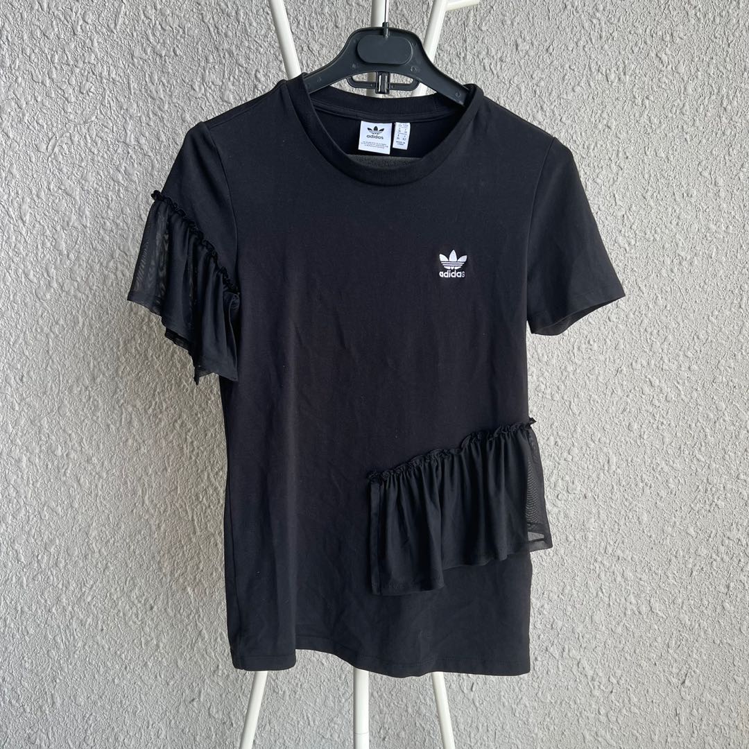Adidas black sheer T-shirt top, Women's 
